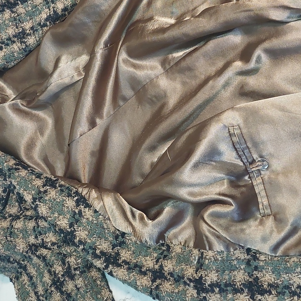 Soft Surroundings Yorkshire Houndstooth Plaid Pea Coat, Size S - Picture 7 of 10